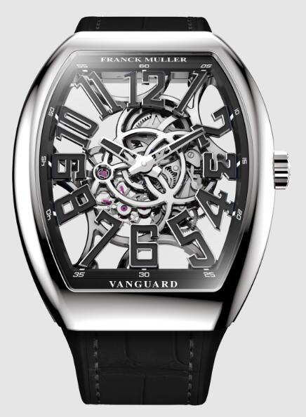 Review Franck Muller Vanguard Slim Skeleton V 41 S AT SQT (NR) Replica Watch - Click Image to Close